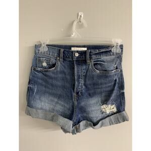 Eunina Olivia Ultra High Rise Mom Short Rolled Jean Shorts Women's Medium